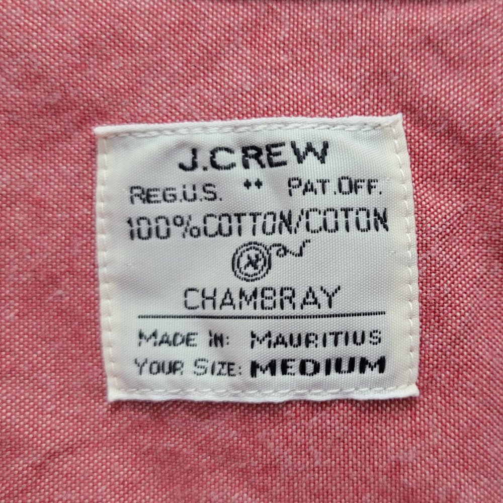J. Crew Pink Chambray Long Sleeves Shirt Size M - Picture 3 of 4